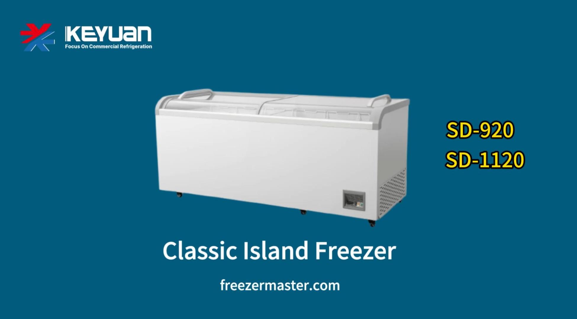 Classic Island Freezer commercial freezer with glass door wholesale,best commercial freezer supermarket,commercial glass door merchandiser freezer,convenience store freezer