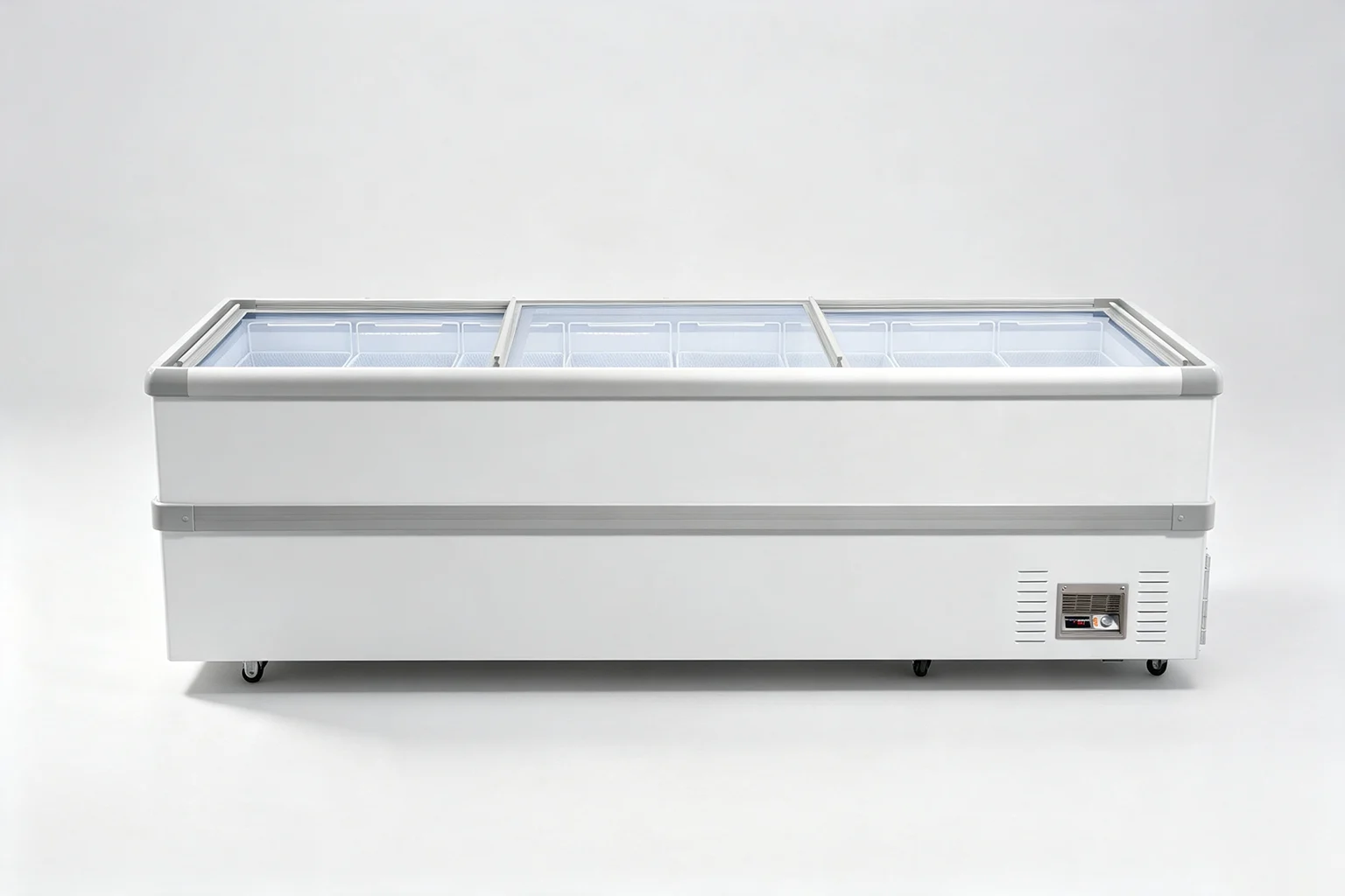 Large capacity Glass door chest freezer for supermarket
